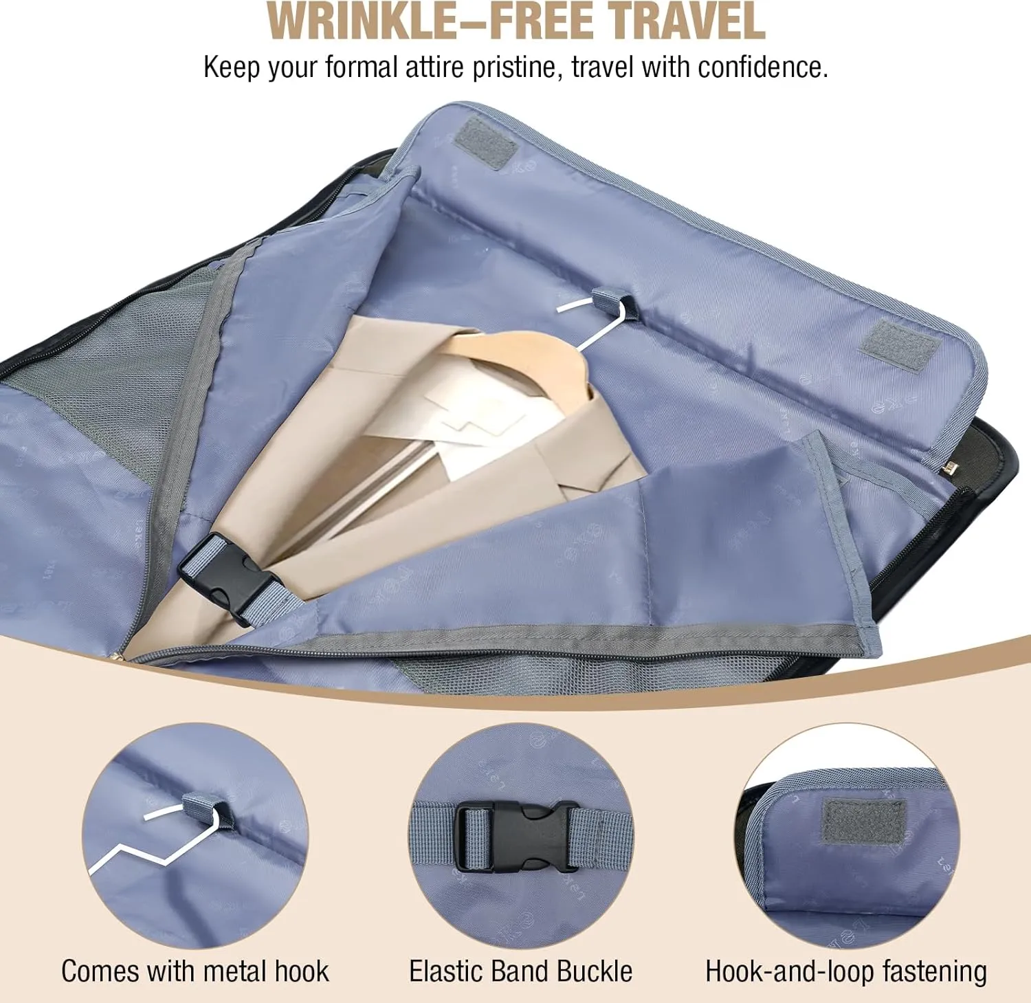 Garment Bag for Travel, 3 in 1 Convertible Jenni Bag Roomy Design Duffle Suit Bags with Water-Resistant Shoe Pouch, Overnight Halfday Weekender Bags for Women Hanging Clothes