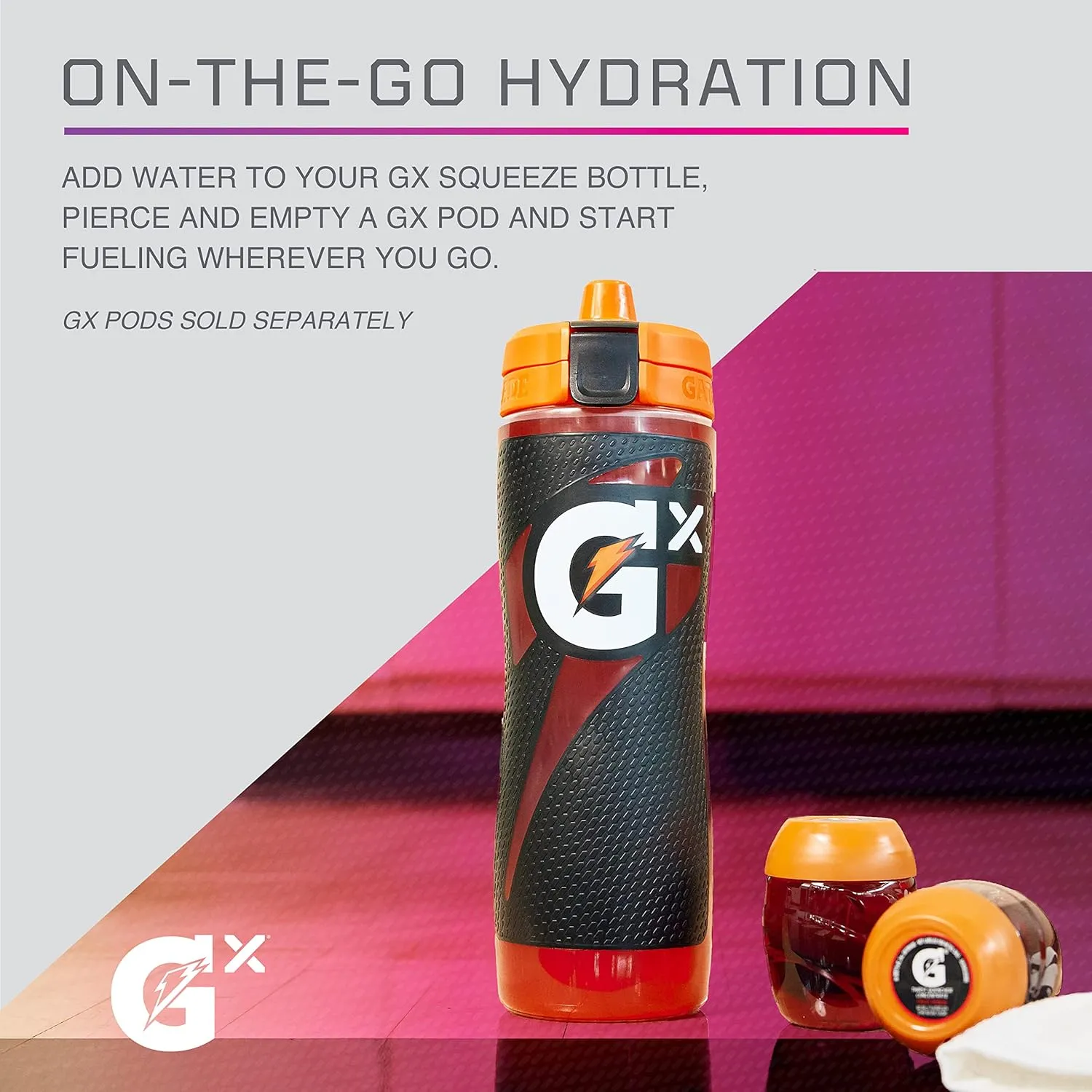 Gatorade Gx Plastic Squeeze Bottle, Light Blue, 30oz