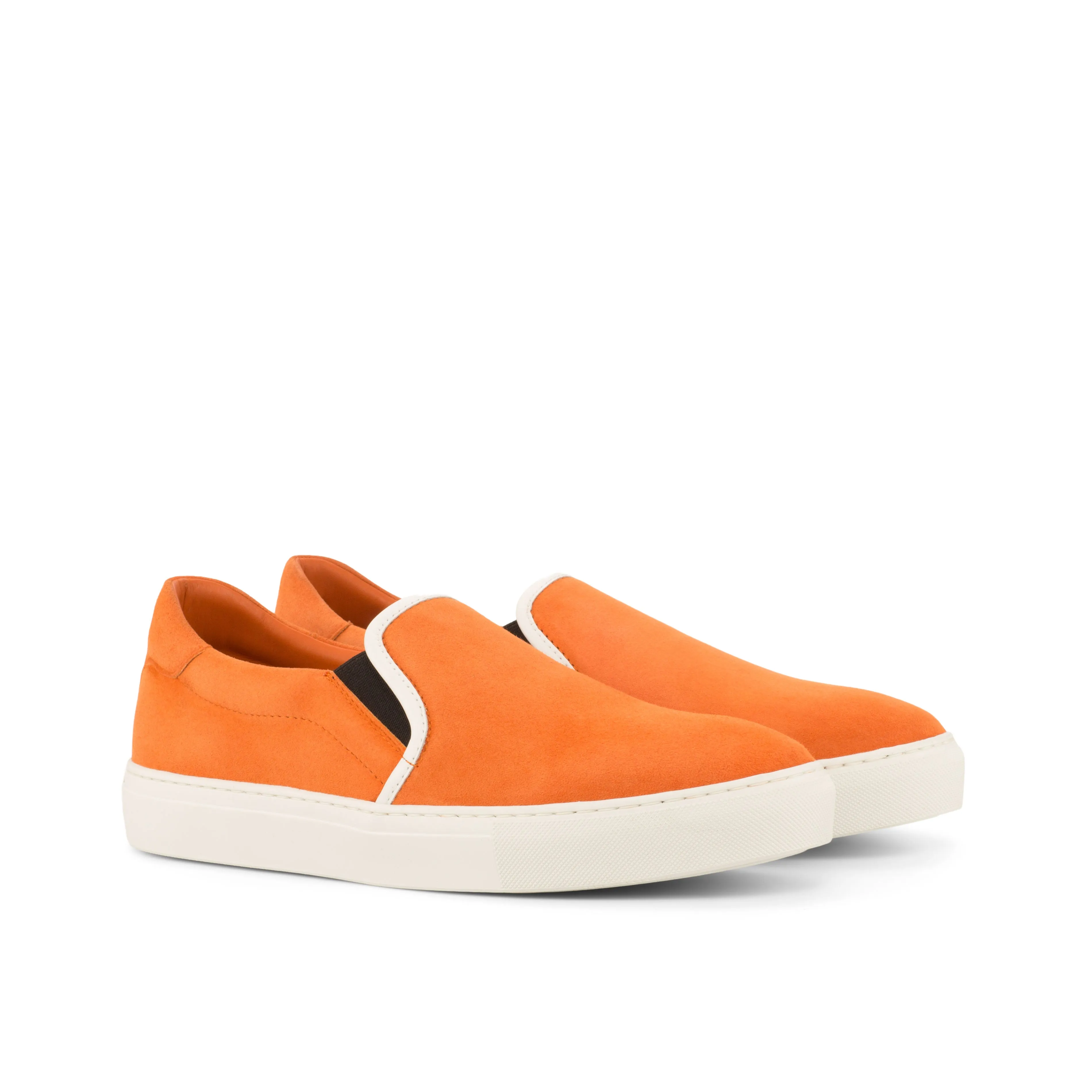 Gentlemen Diario Slip On - Orange Kid Suede Calf Leather