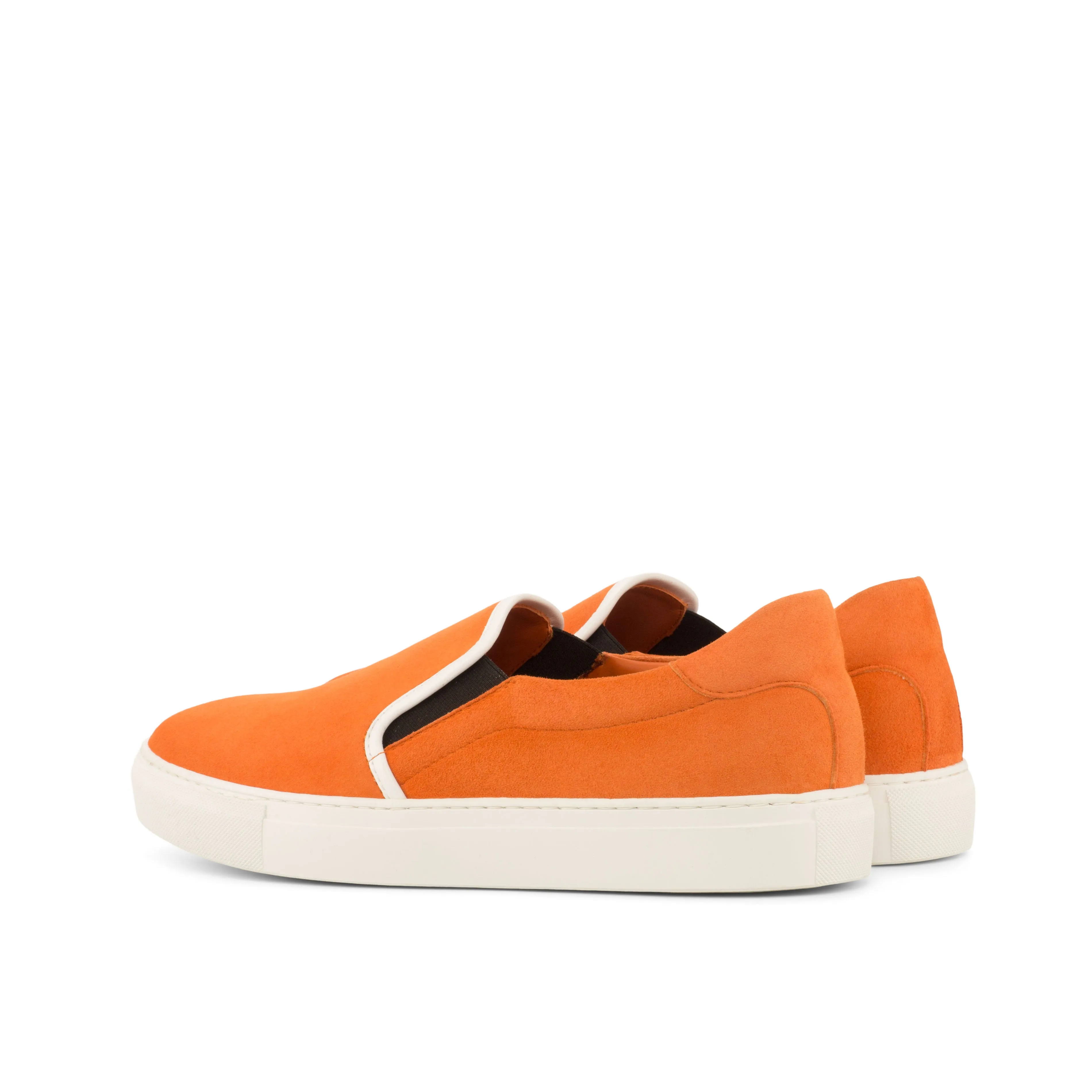 Gentlemen Diario Slip On - Orange Kid Suede Calf Leather