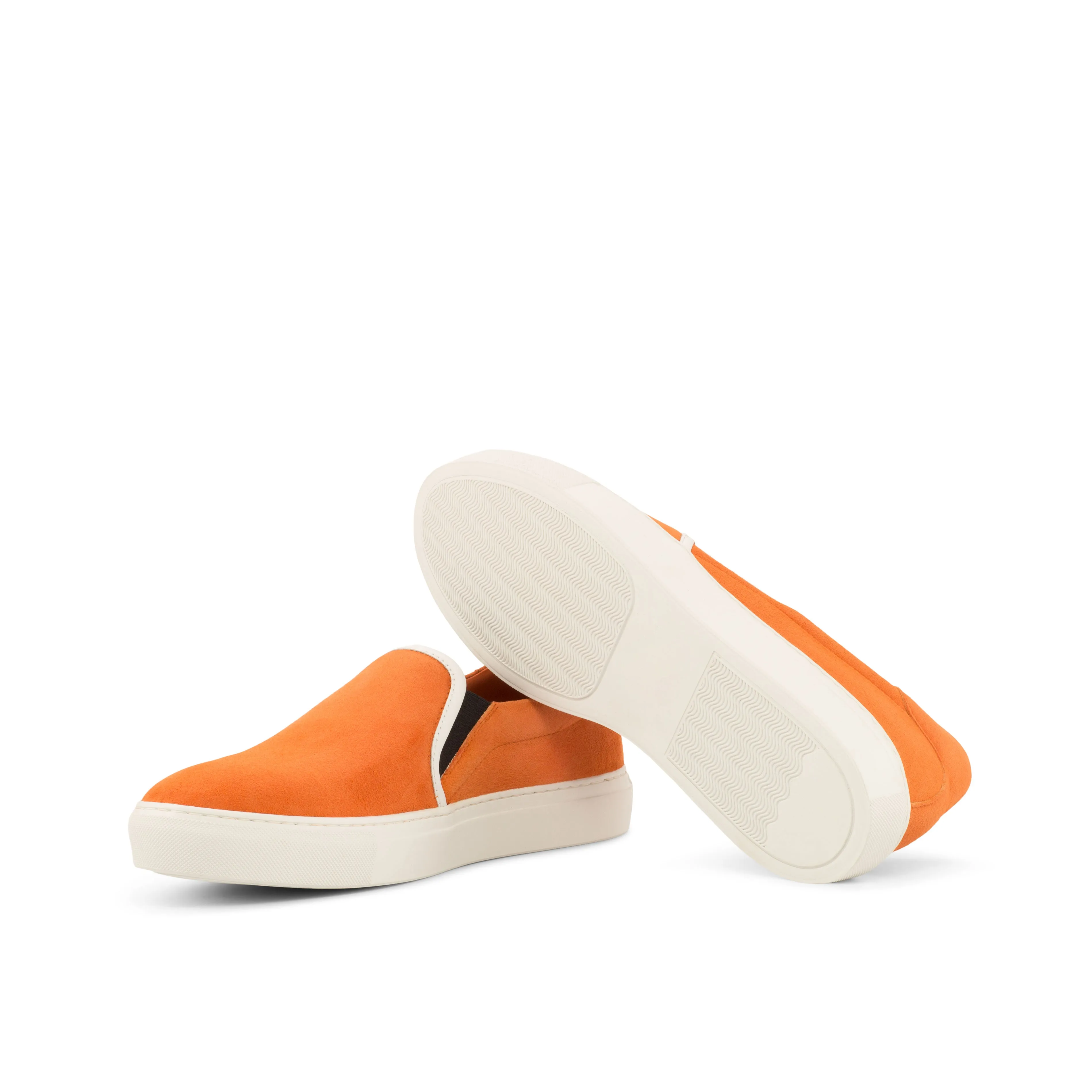 Gentlemen Diario Slip On - Orange Kid Suede Calf Leather