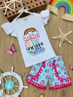 Girls Fairies Top and Shorts Set