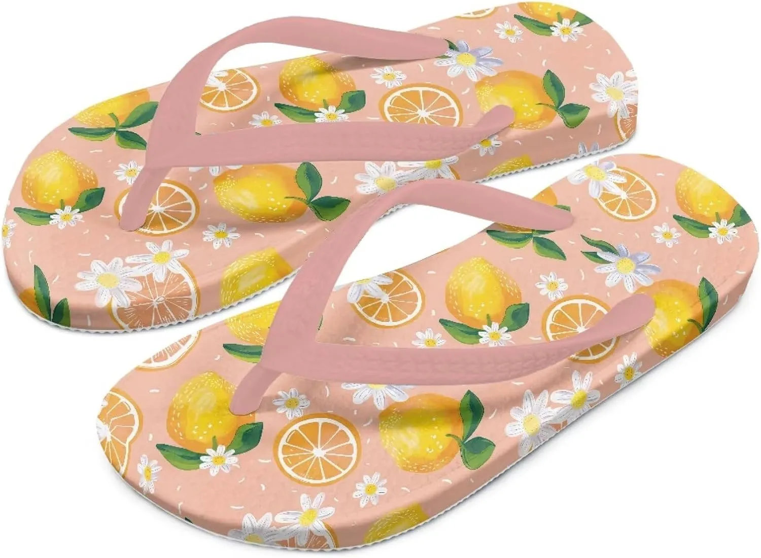 Girl's Flip Flops Kid's Non-Slip Sole Quick Drying Beach Slippers Slide Sandals Pink Straps