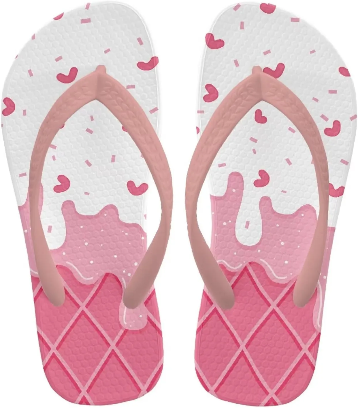 Girl's Flip Flops Kid's Non-Slip Sole Quick Drying Beach Slippers Slide Sandals Pink Straps