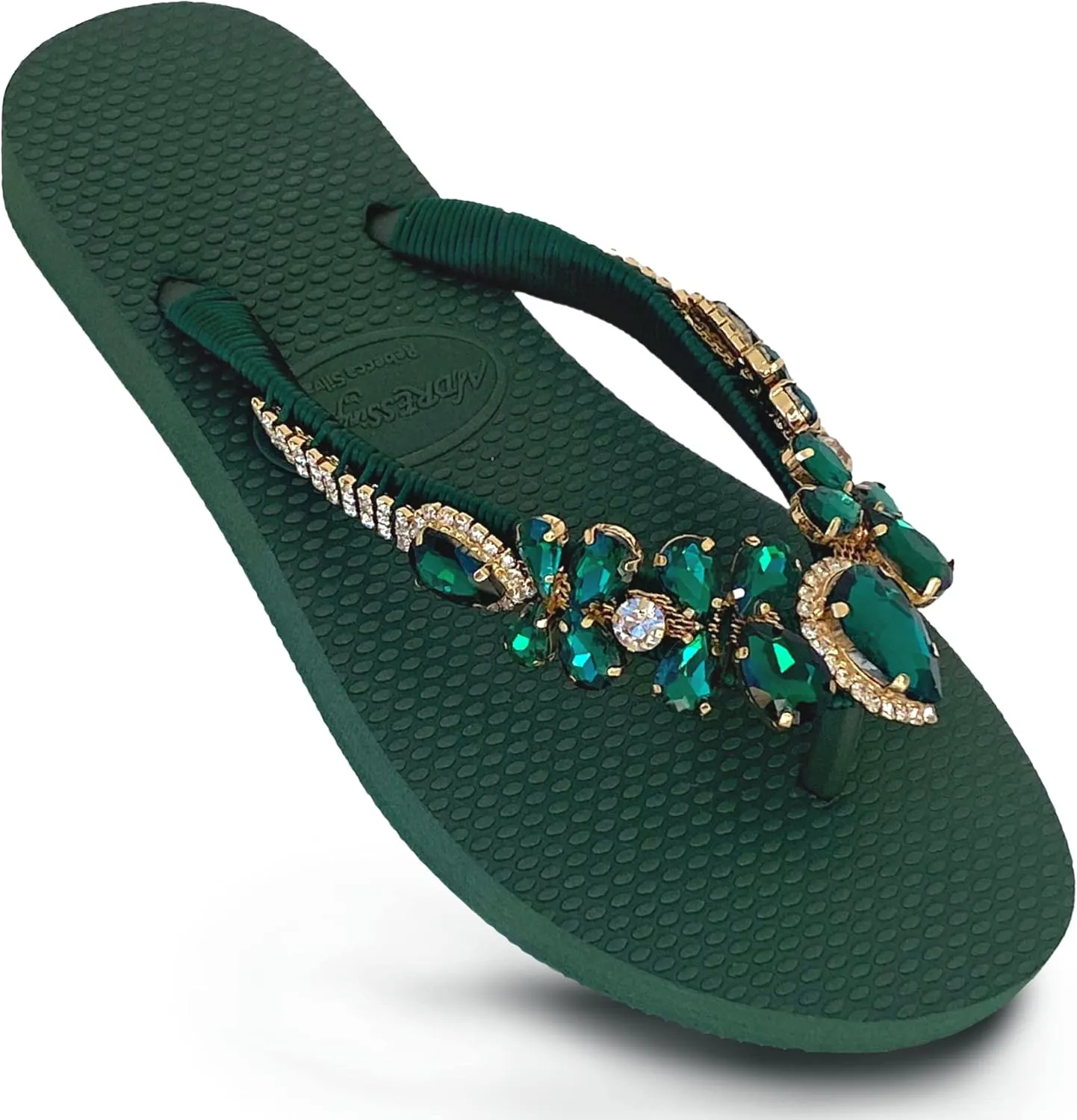 Glam Rhinestones Flip Flops For Women