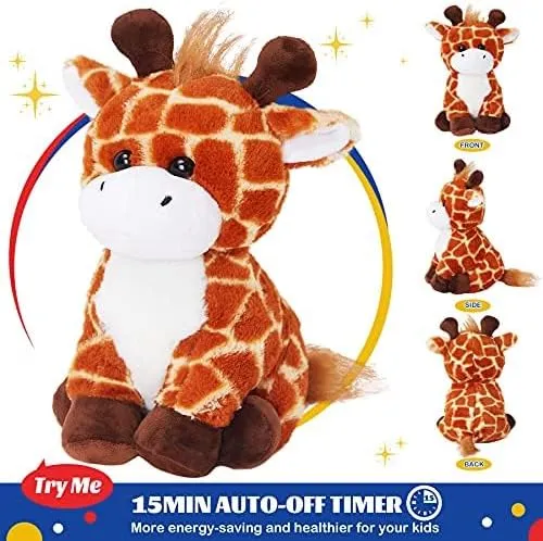 Glow Guards Musical Light up Giraffe Stuffed Animal,Soft Glowing Singing Wildlife Plush Toy with LED Night Lights&Nursery Songs,Birthday Children's Day Hoilday Ideal Gift for Toddler Kids,12''