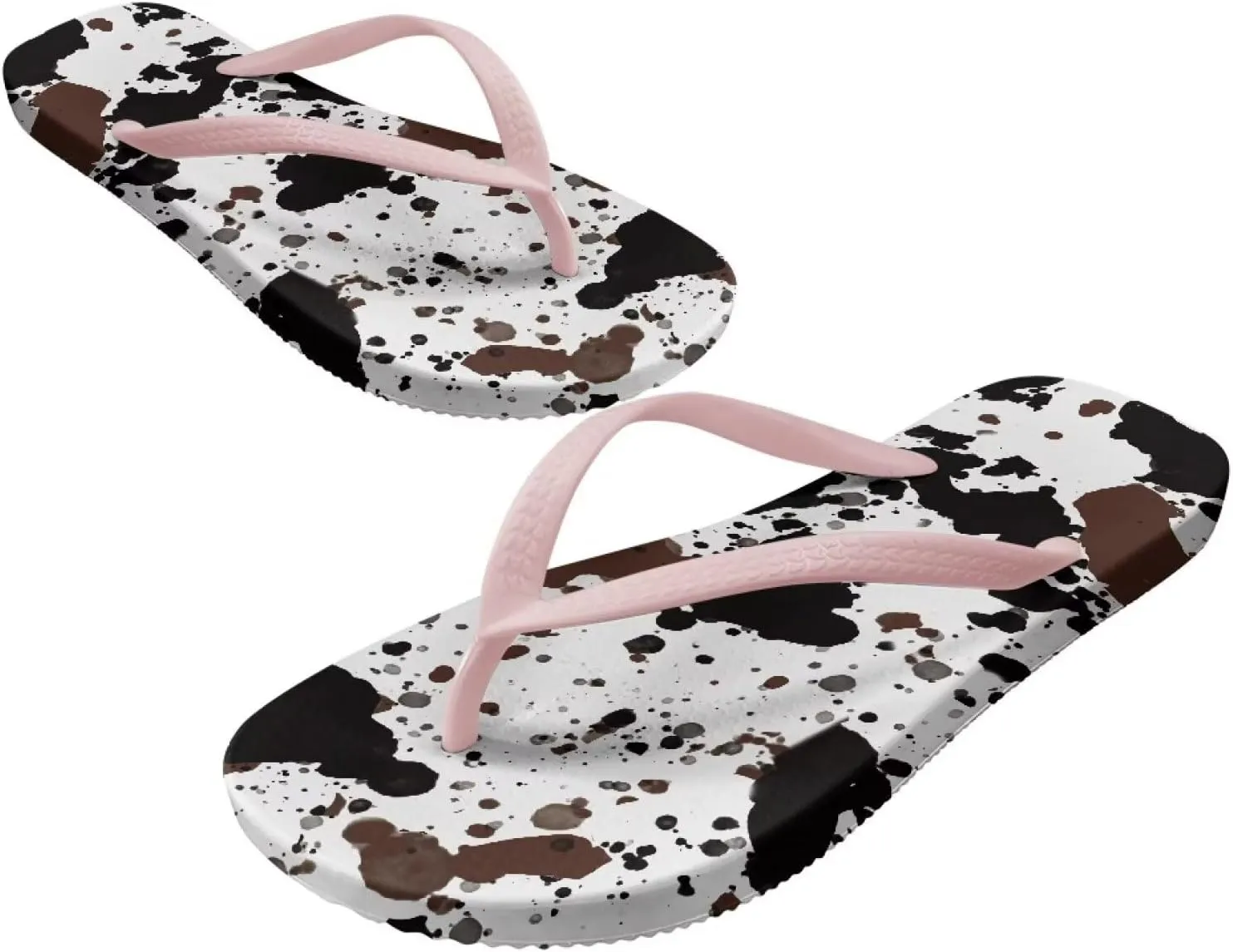GOSTONG Women Flip Flops Soft Lightweight Beach Pool & Vacation Slides Sandals Non-Slip Sole Summer Essentials Pink Strap Size 5.5-9.5