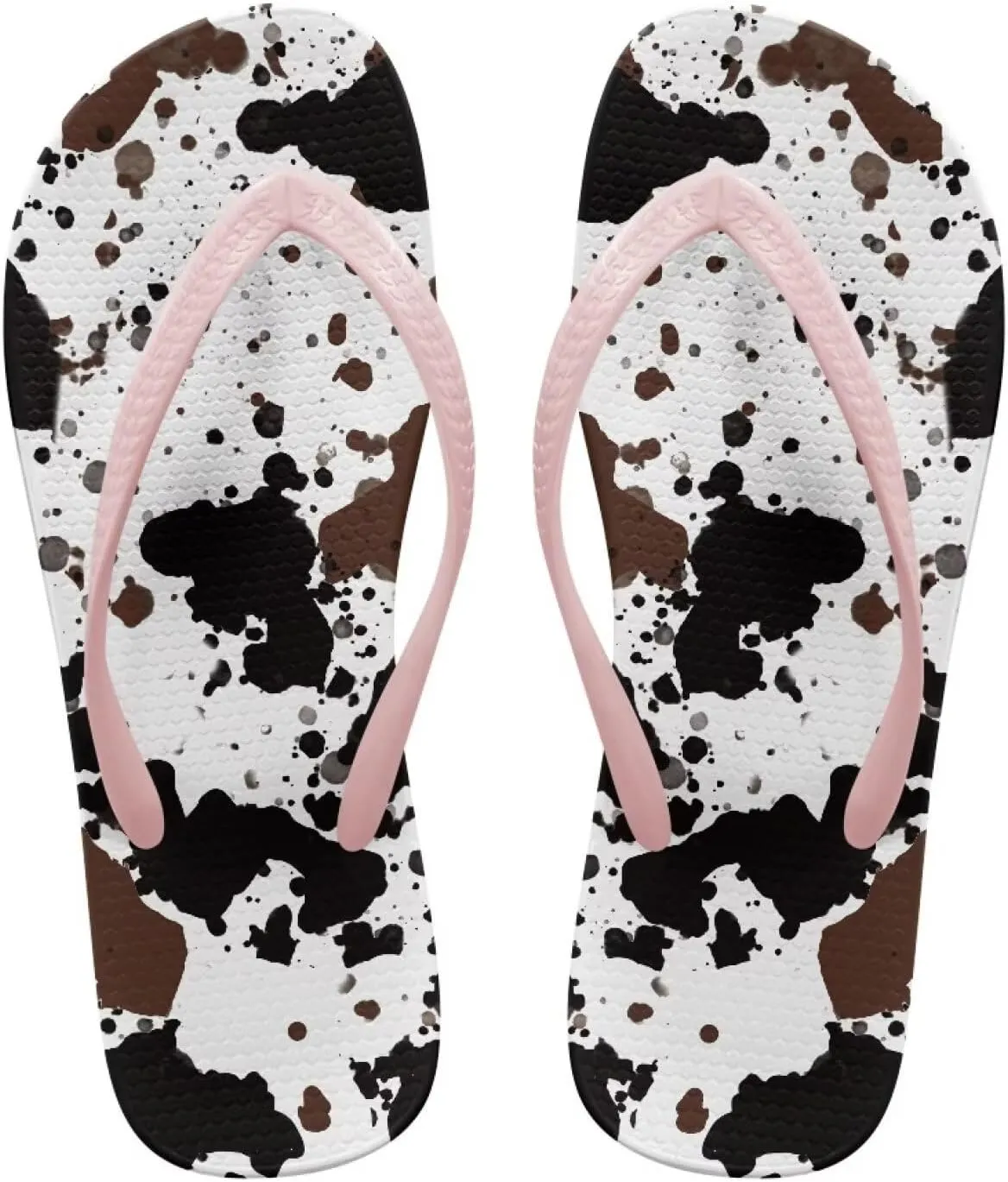 GOSTONG Women Flip Flops Soft Lightweight Beach Pool & Vacation Slides Sandals Non-Slip Sole Summer Essentials Pink Strap Size 5.5-9.5