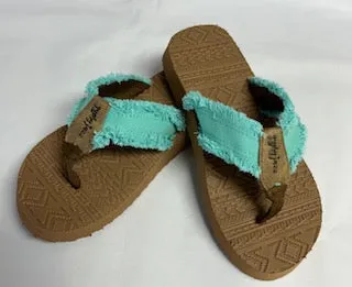 Gypsy Jazz Turquoise Flip Flops