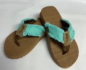 Gypsy Jazz Turquoise Flip Flops