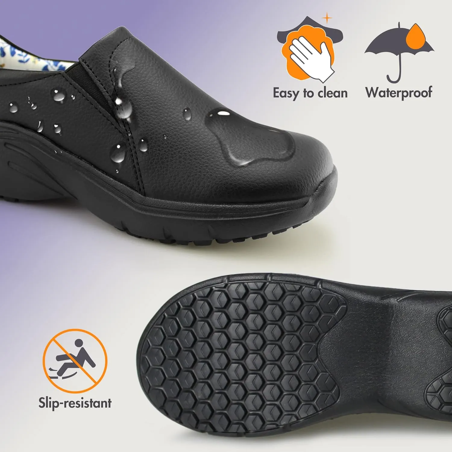 Hawkwell Women's Slip On Lightweight Slip Resistant Comfort Nursing Shoes