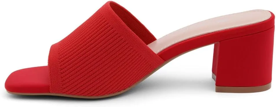 Herstyle Women's Low Heel Slip-On Heeled Mules 2025, Chunky Block Heeled Sandals & Dressy Small Heels, Square Toe | Comfortable Casual Slides for Everyday, Party & Wedding