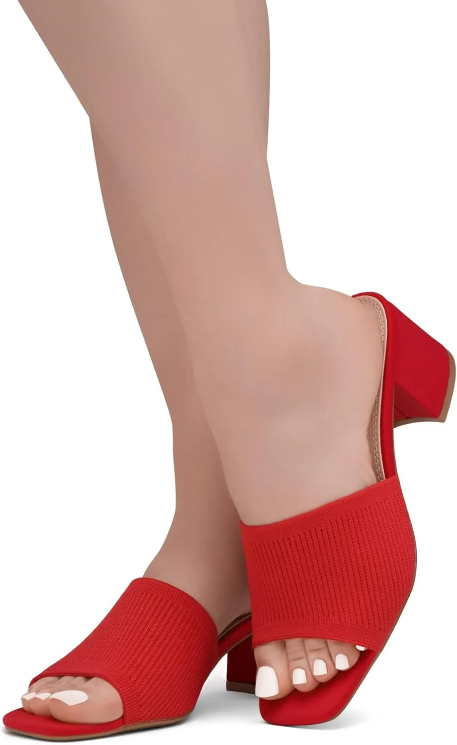 Herstyle Women's Low Heel Slip-On Heeled Mules 2025, Chunky Block Heeled Sandals & Dressy Small Heels, Square Toe | Comfortable Casual Slides for Everyday, Party & Wedding