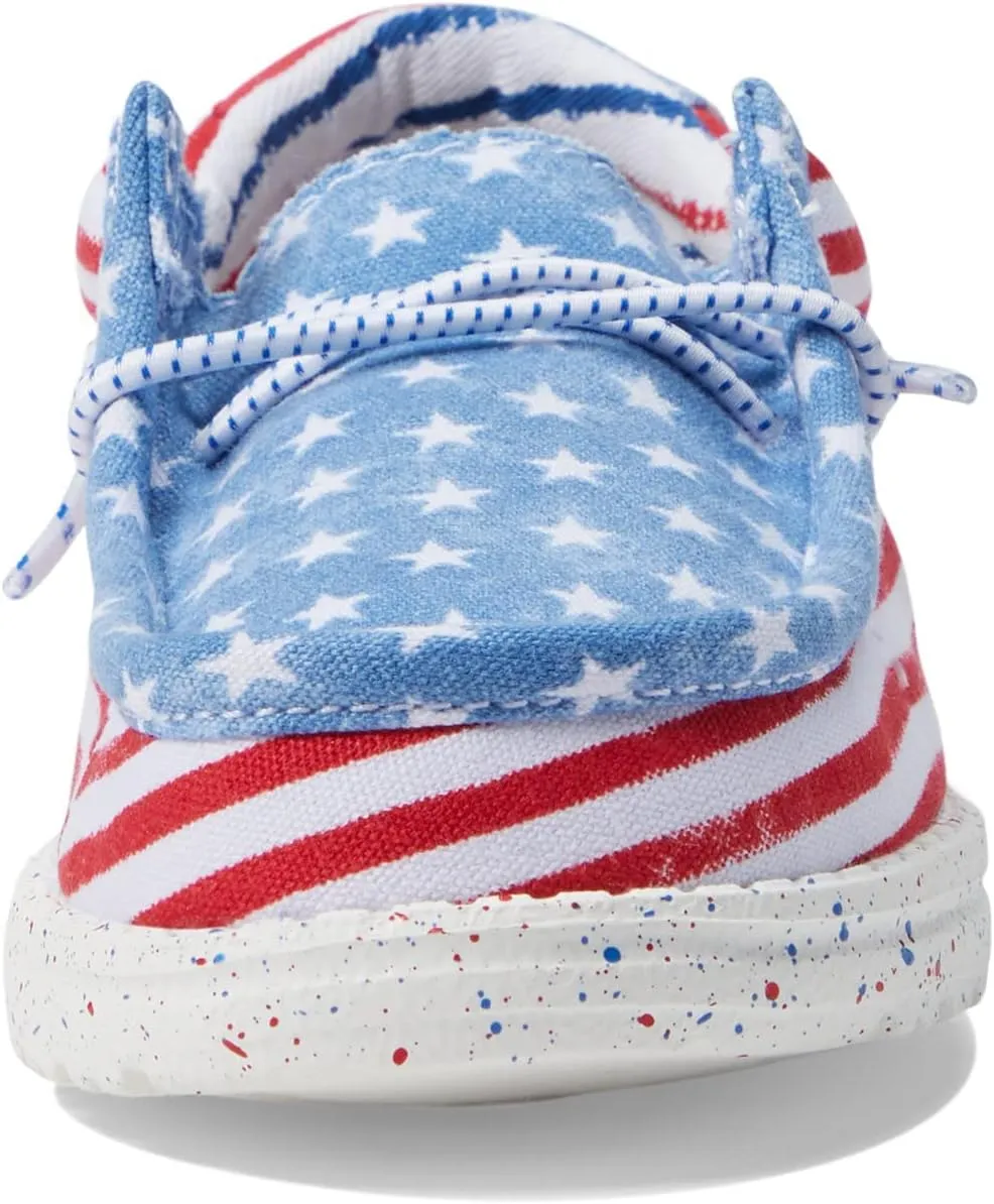 Hey Dude Boys' Wally Patriotic Slip-On Casual Shoe
