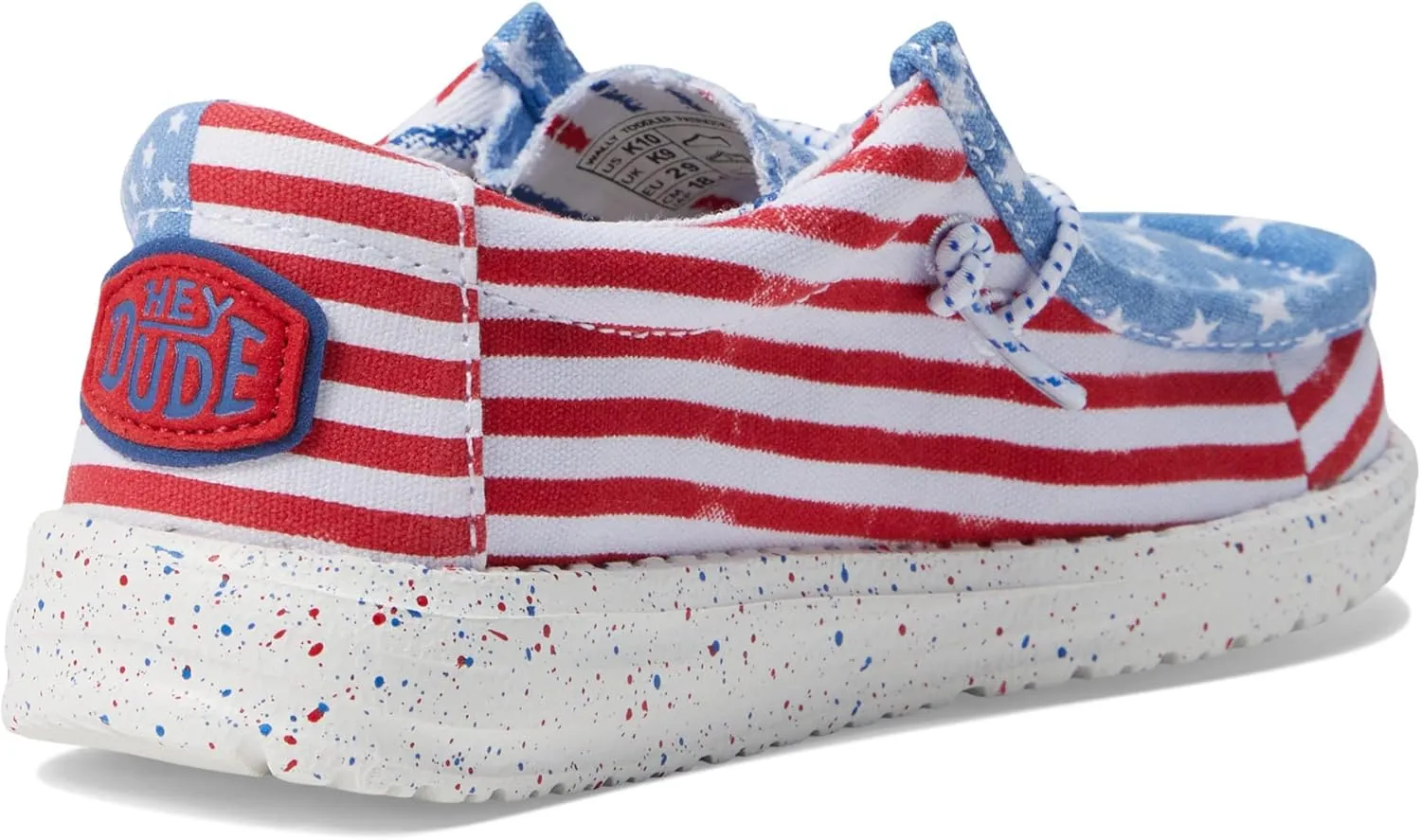 Hey Dude Boys' Wally Patriotic Slip-On Casual Shoe