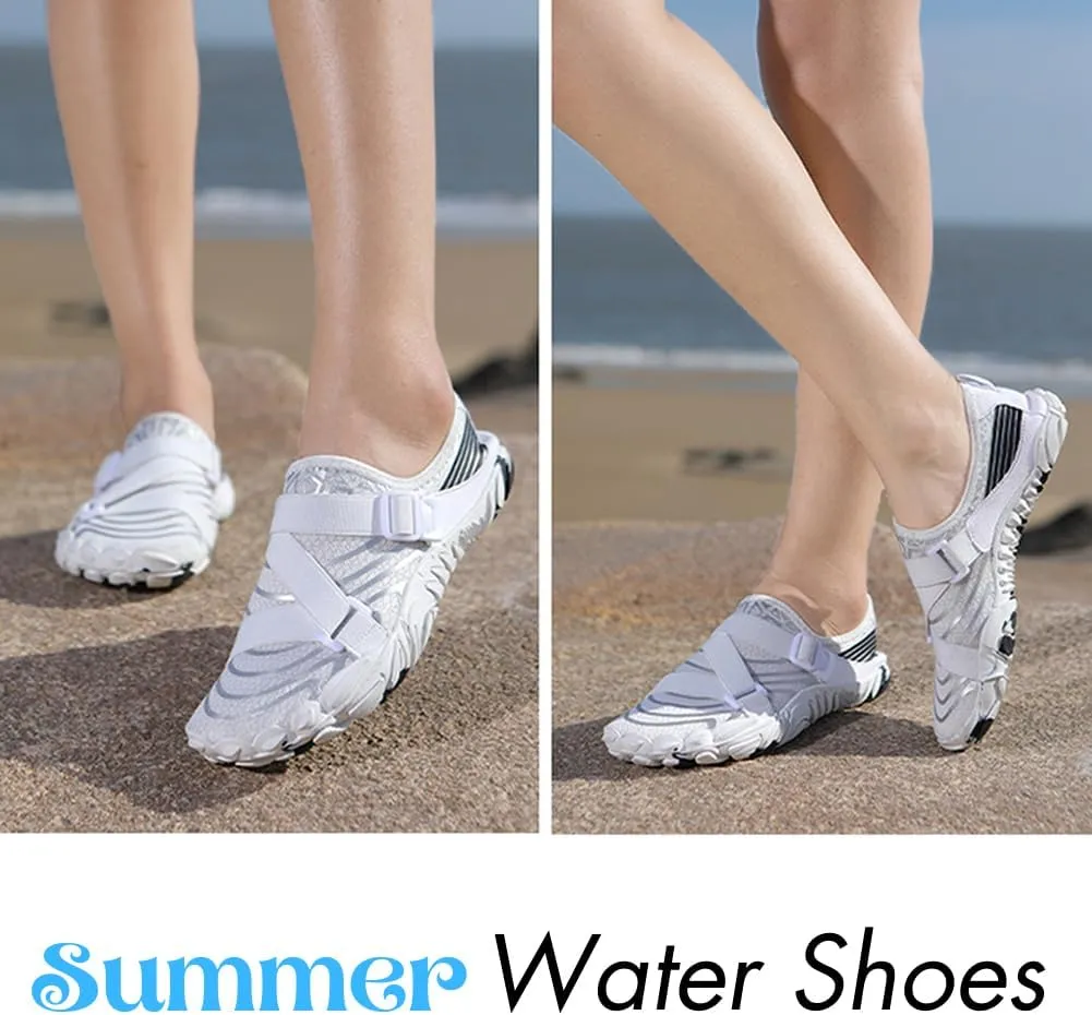 HiGropcore Water Shoes Men Women, Barefoot Wide Toe Box Beach Shoes, Quick Dry Breathable Swim Aqua Socks with Drainage