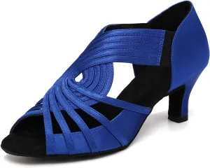 HIPPOSEUS Women's Professional Latin Dance Shoes Slip on Ballroom Salsa Bachata Performance Practice Dancer Shoes