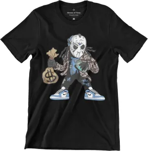 Hockey Mask Dude Jordan 1 Carolinaa Blue T Shirt, Jordan 61 Matching for Sneaker Jordan 1, Gift for Sneaker Jordan 6