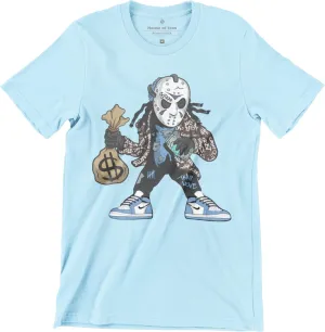 Hockey Mask Dude Jordan 1 Carolinaa Blue T Shirt, Jordan 61 Matching for Sneaker Jordan 1, Gift for Sneaker Jordan 6