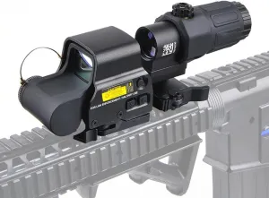 Holographic Sights   3X Magnifier Combo Airsoft Green&Red dot Sight with 20mm Switch to Side Quick Detachable QD Mount