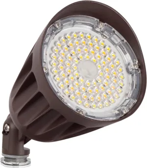 HTM LIGHTING SOLUTIONS 25W/20W/13W Outdoor LED Bullet Flood Light, 120VAC, 3000K/4000K/5000K Color Selectable, Medium-Wide Beam Angle, Bronze Finish (1-Pack)