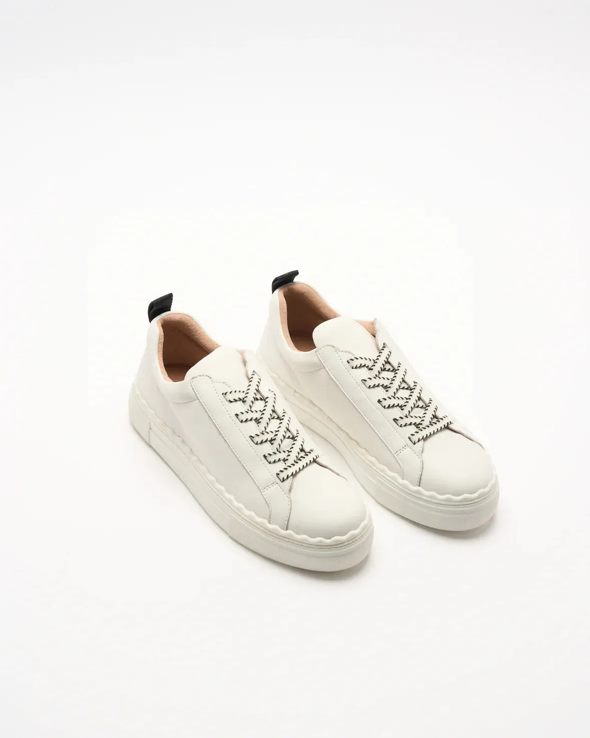 Hut Leather Sneaker - White/Black