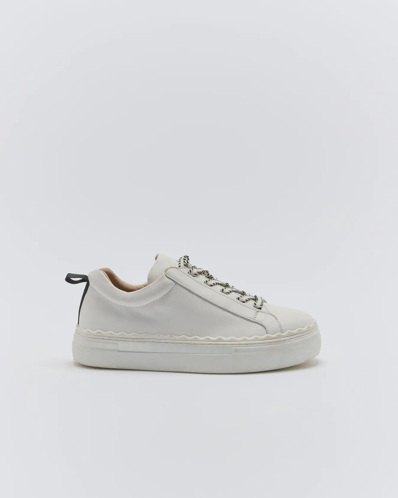 Hut Leather Sneaker - White/Black