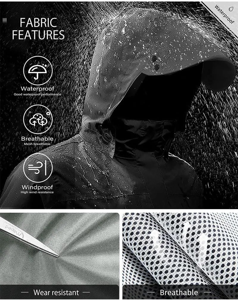 iCreek Rain Suit Waterproof Jacket with Pants 2 Pieces Breathable Lightweight Packable Raincoat with Hooded Rain Gear Unisex