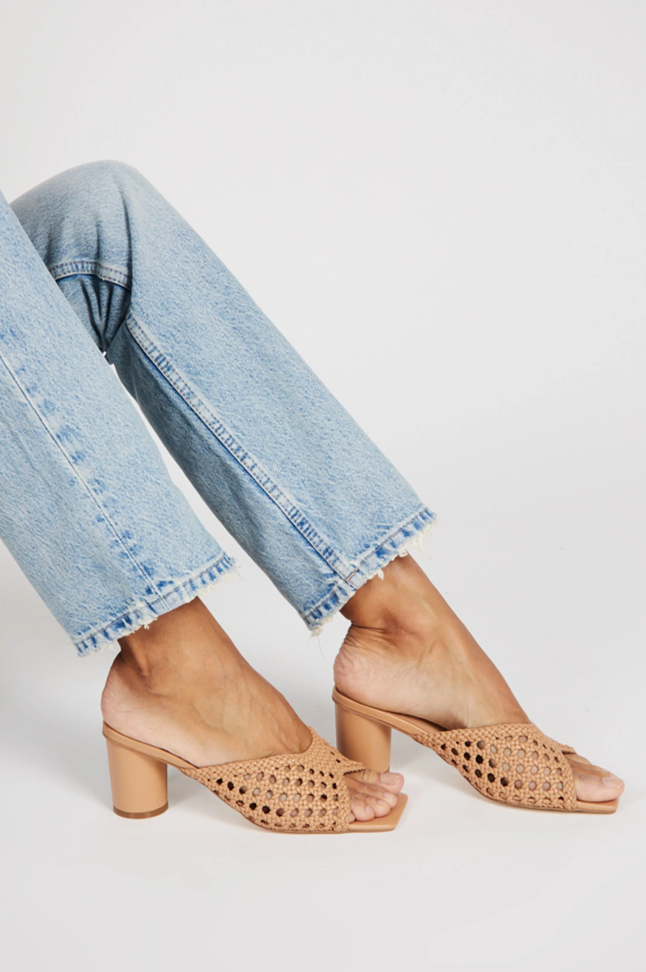 INTENTIONALLY BLANK CASSANDRA HEELED MULE - CLAY