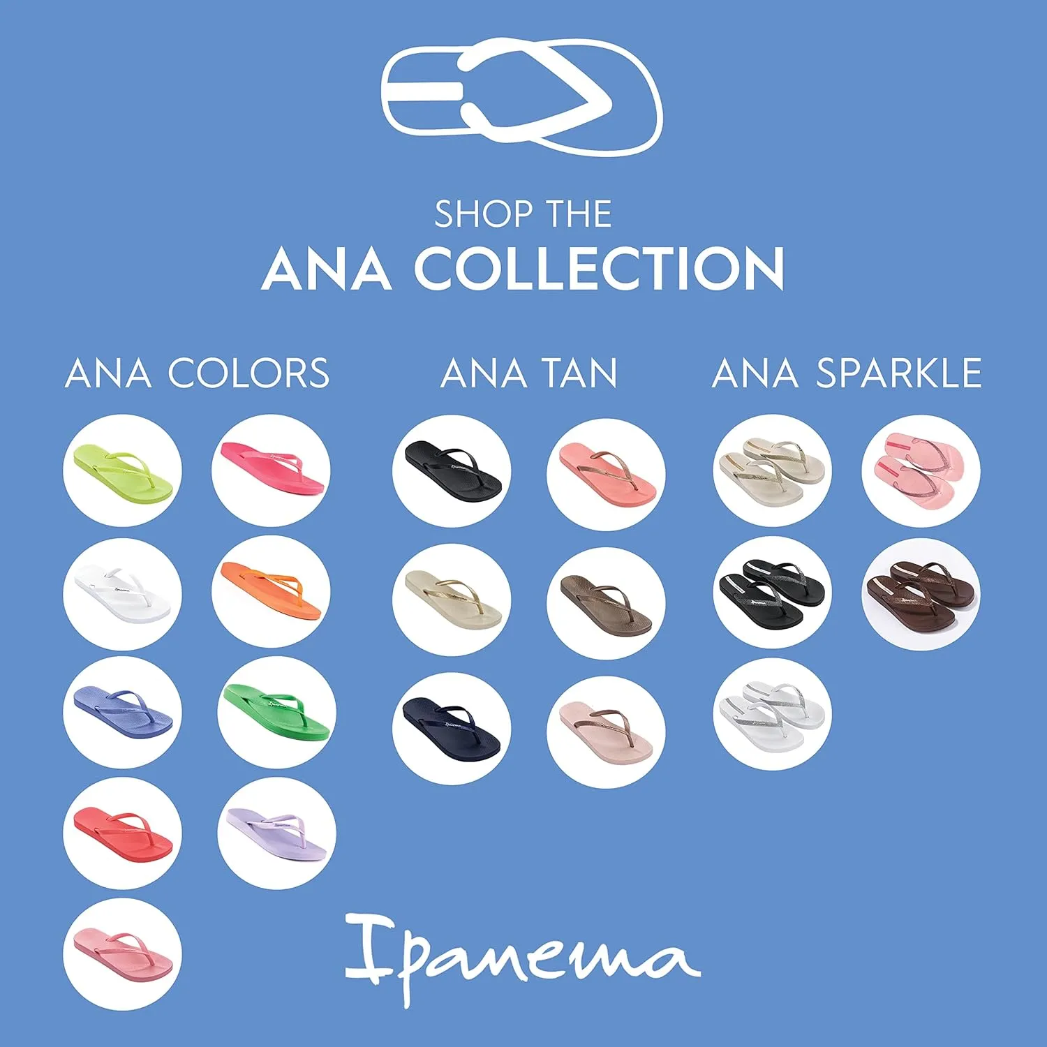 Ipanema Ana Collection Flip Flops for Women, Cute Comfortable Brazilian Beach Sandals