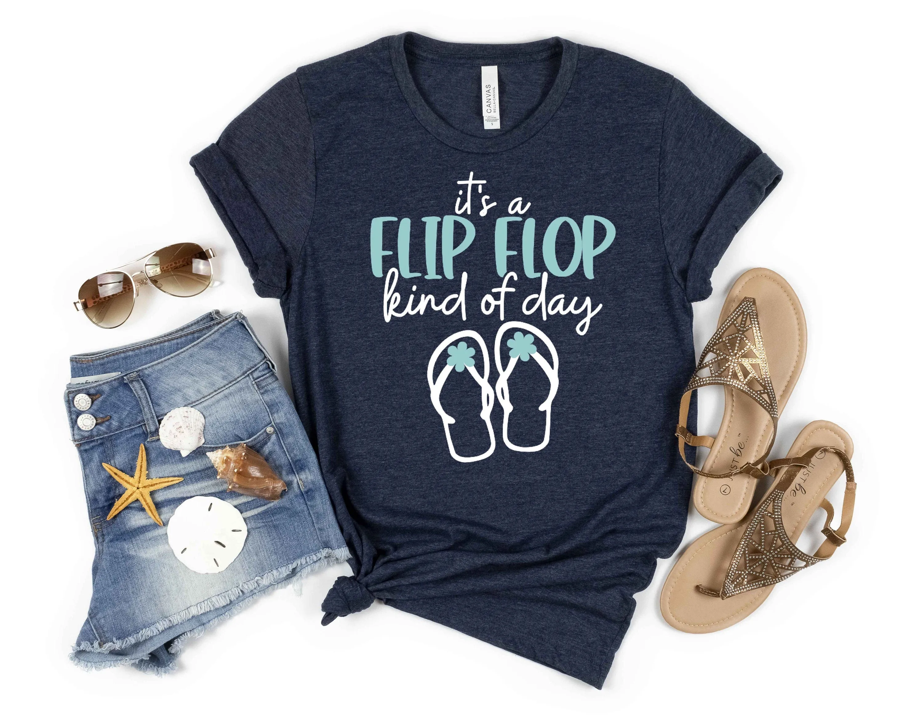 It's a Flip Flop Kind of Day short sleeve t-shirt - funny t-shirt - beach day shirt - summer shirt