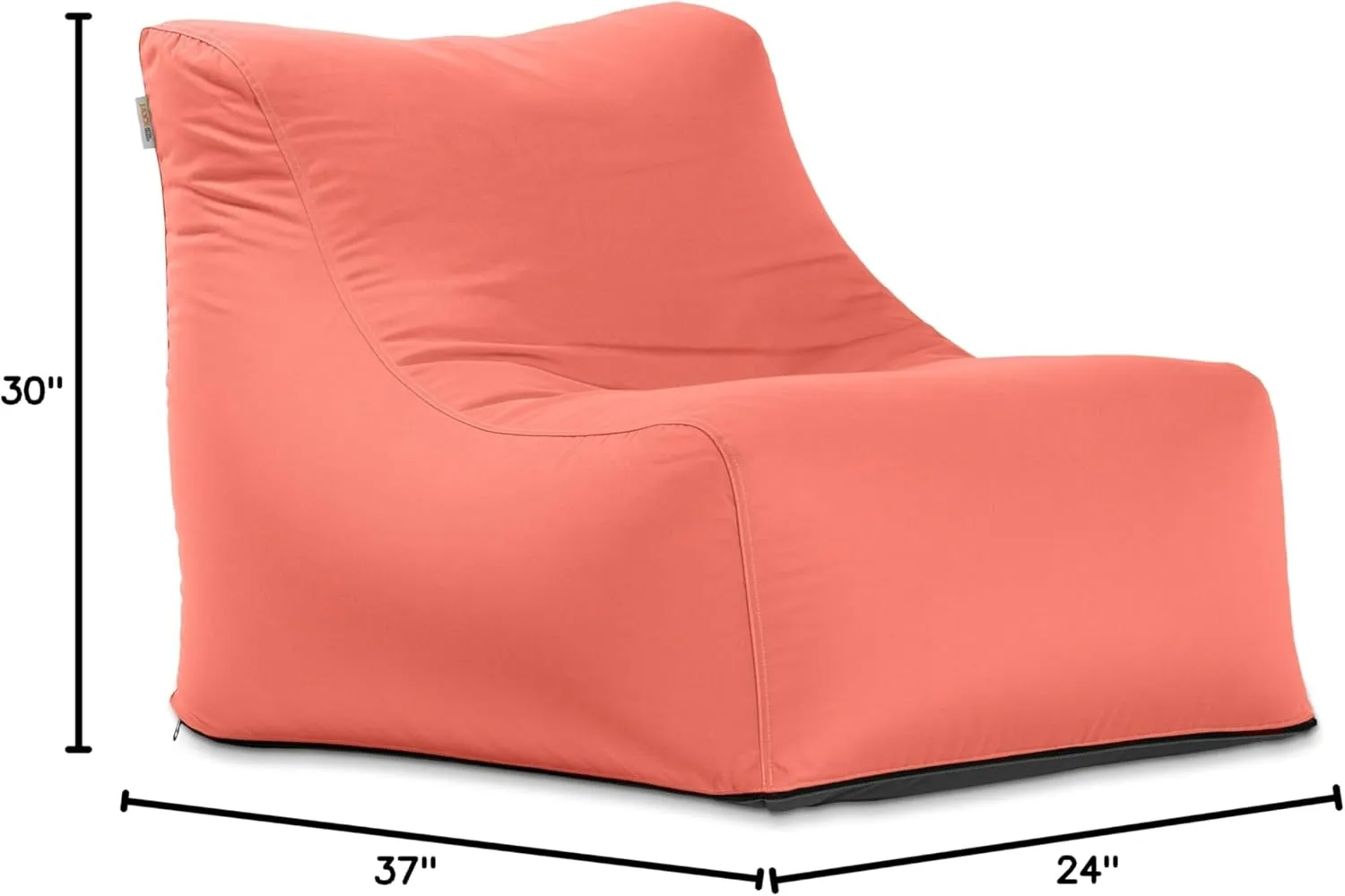Jaxx Ponce Outdoor Bean Bag Chair - Weather Resistant Patio and Poolside Lounge Seating, Flamingo