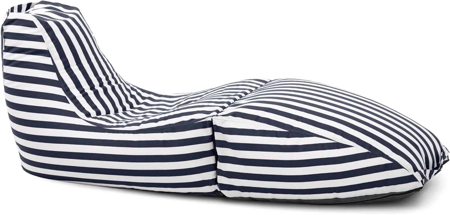 Jaxx Prado Outdoor Chaise Lounge, Navy Stripes