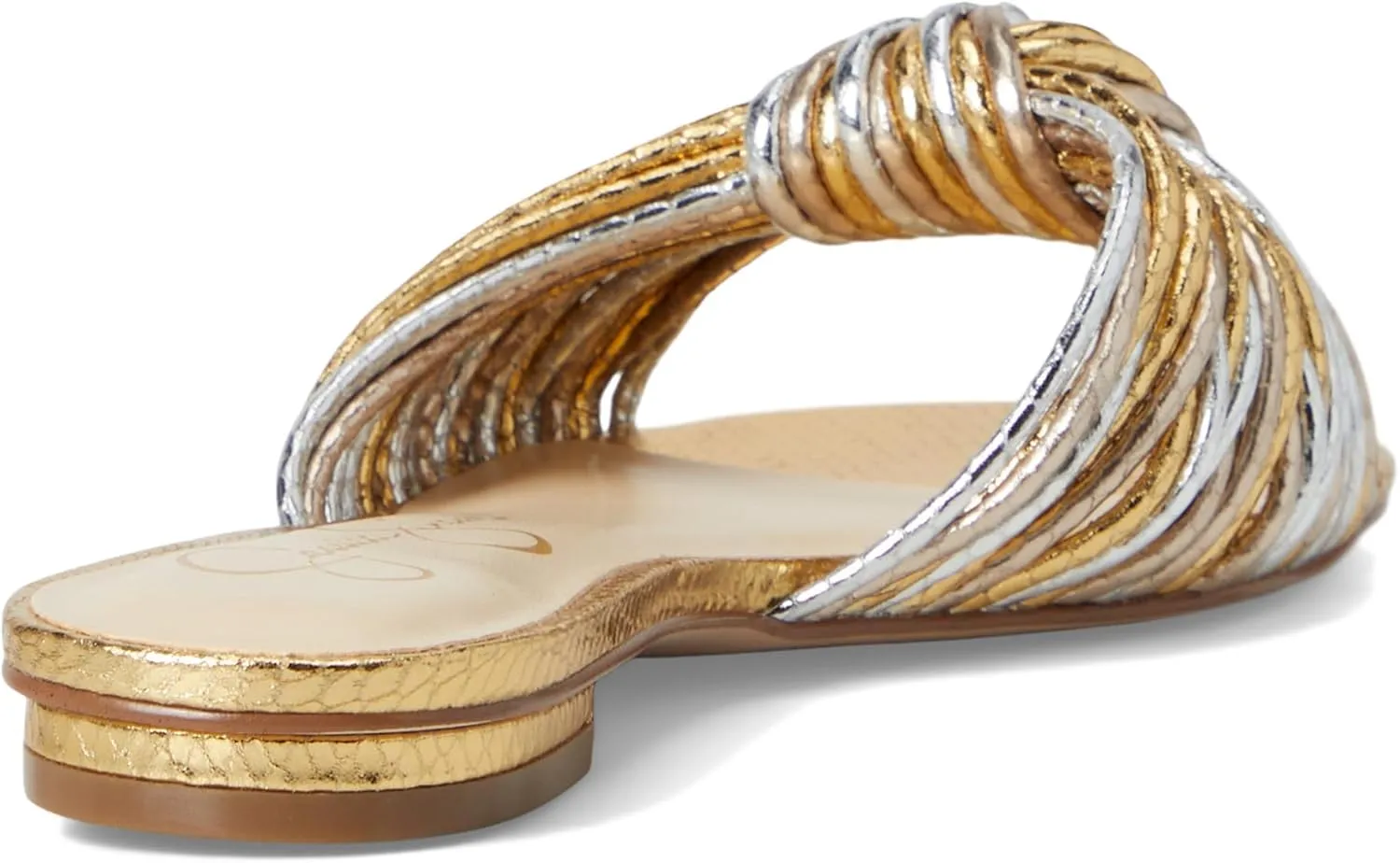 Jessica Simpson Womens Dydra Denim Slip-On Slide Sandals