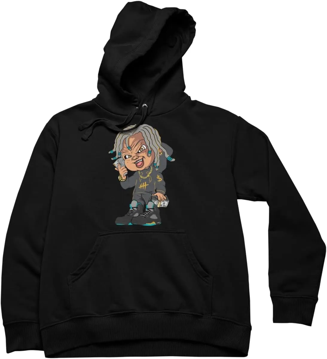 Jordan 5 Retro Aqua Colors Men's Hoodie Pullover Graphic Printed Sweatshirt
