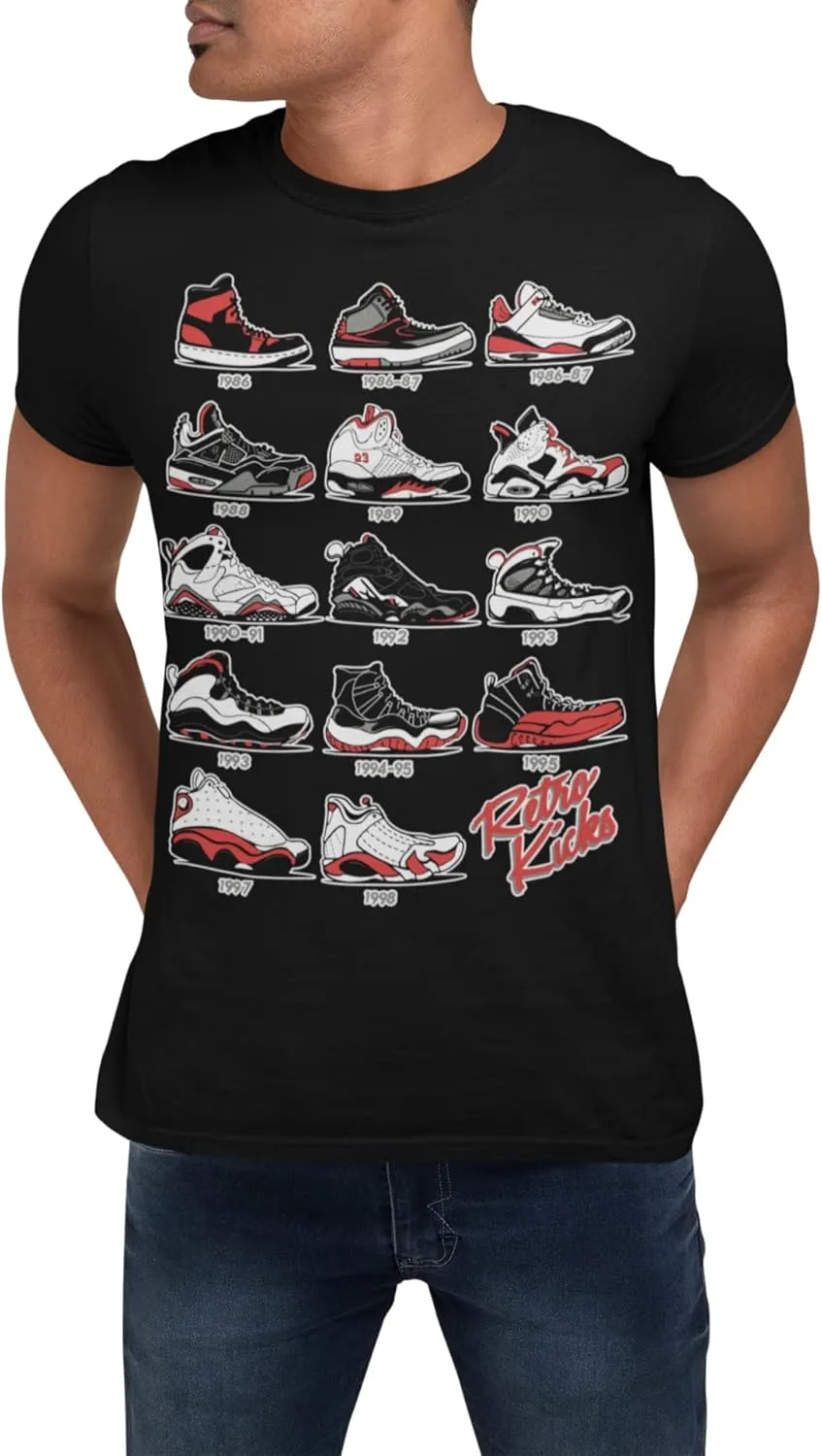 Jordan Retro Sneakers Matching T-Shirt, Tee for Jordan 1-6, 11-13, Gift