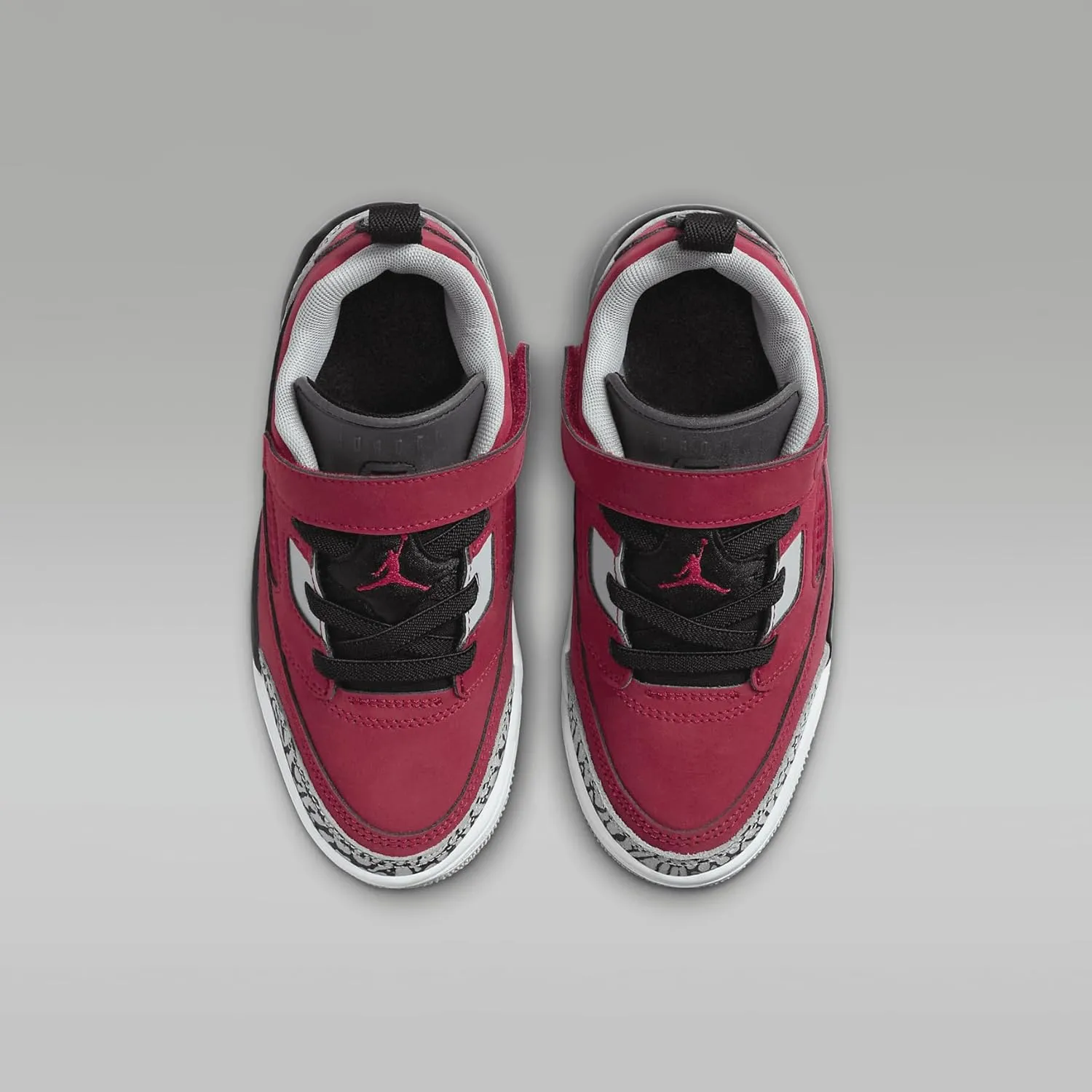 Jordan Spizike Low Little Kids' Shoes (FQ3951-600, Gym Red/Wolf Grey/Cool Grey/Black)
