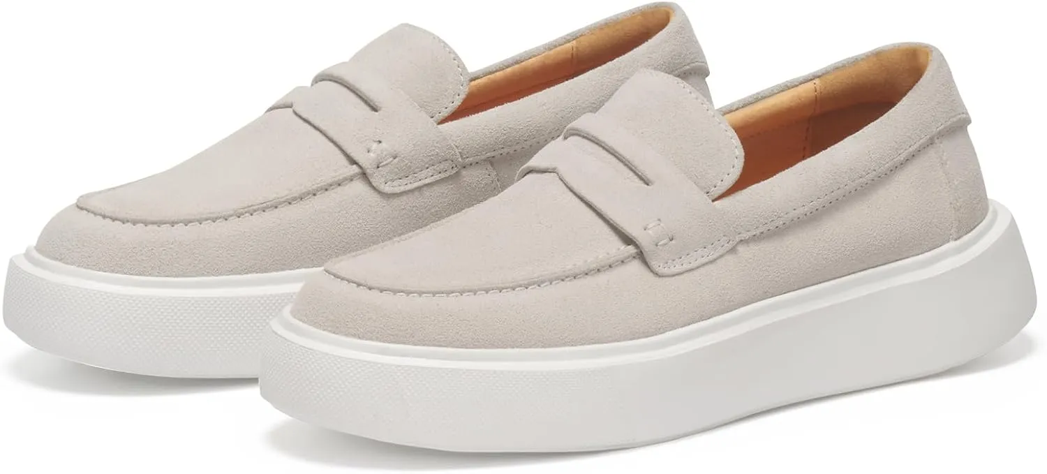 Journey West Suede Tassel Loafer for Women Slip-on Belgian Penny Loafers Shoes for Women in Many Colors