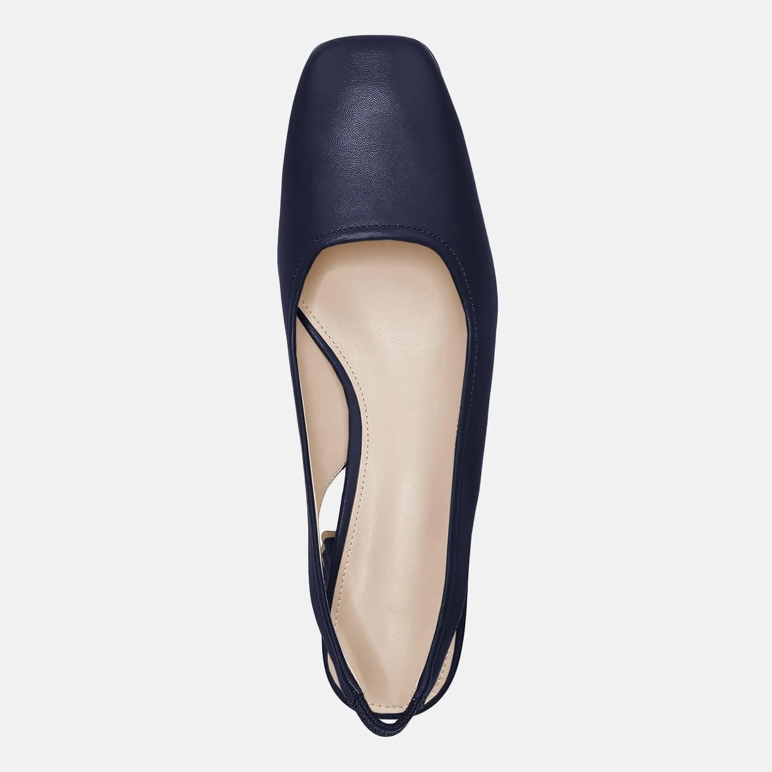 Juliet Holy Women's Slingback Low Chunky Heels Pumps Closed Square Toe Block Heel Slip On Party Dress Work Shoes