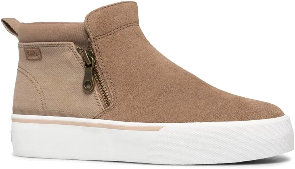 Keds Women's Cooper Zip Bootie Suede/Canvas Rain Boot