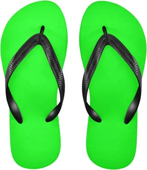 Kigai Sandal Flip Flops of Men's & Women's,Beach Slippers Flip Flops Shower Shoes-Plain Neon Green Solid Color
