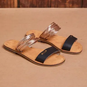 Kingsley Heath Refined Sandal Black/Gold