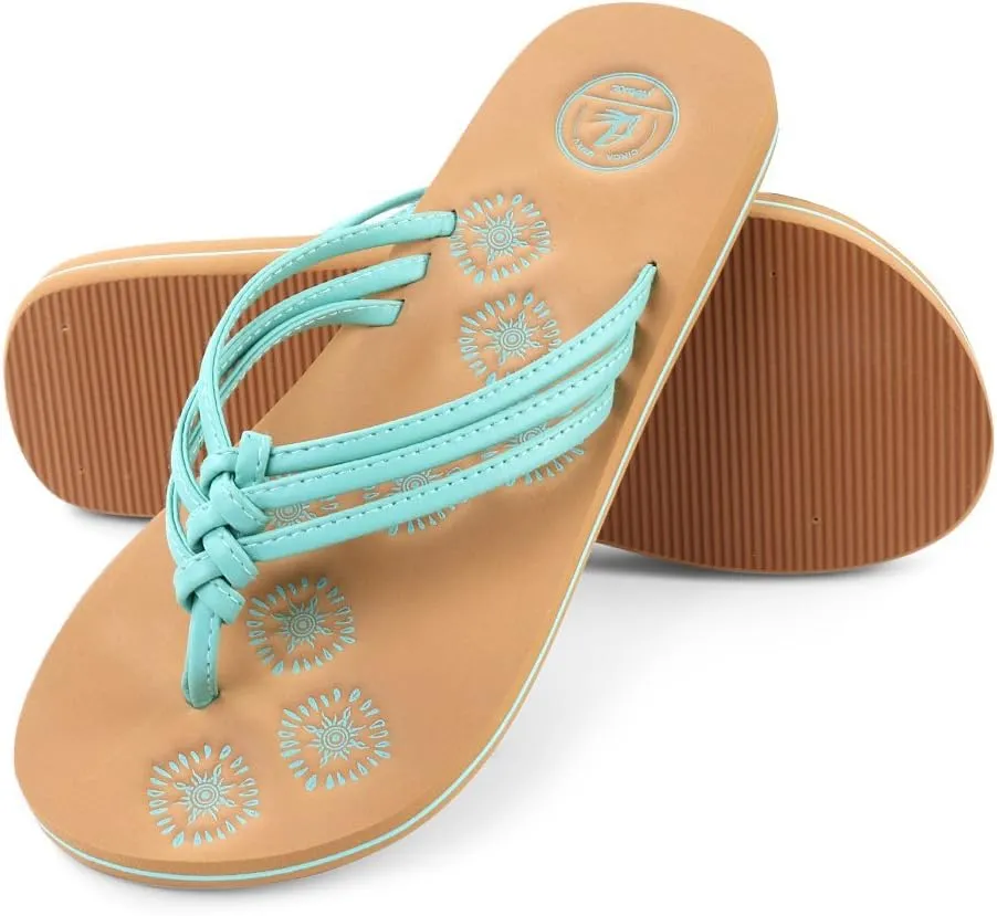 Knotted Flip Flops: Stylish, Comfortable, and Durable Summer Sandals for Women, Light Weight Anti Skid Weatherproof Rubber Sole