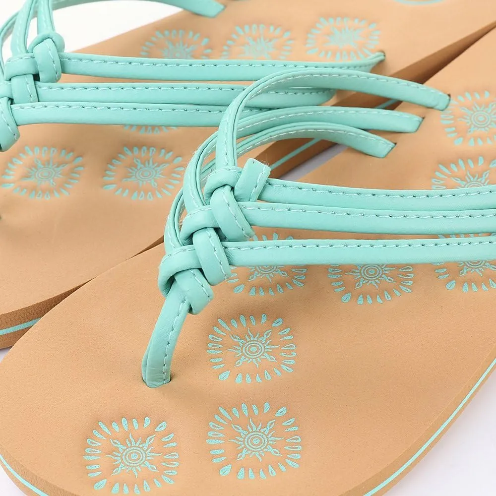 Knotted Flip Flops: Stylish, Comfortable, and Durable Summer Sandals for Women, Light Weight Anti Skid Weatherproof Rubber Sole