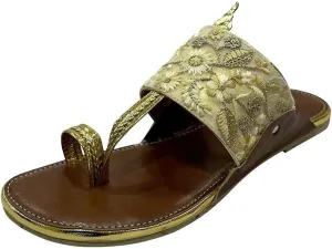 Kolhapuri Chappal For Women's Indian Flat Flip Flop Kolhapuri Sandals For Women Ethnic s Casual Mojaris