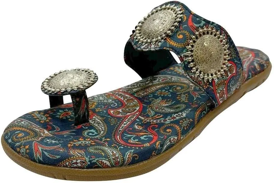 Kolhapuri Chappal For Women's Indian Flat Flip Flop Kolhapuri Sandals For Women Ethnic s Casual Mojaris