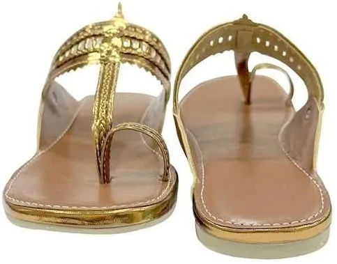 Kolhapuri Chappal For Women's Indian Flat Flip Flop Kolhapuri Sandals For Women Ethnic s Casual Mojaris