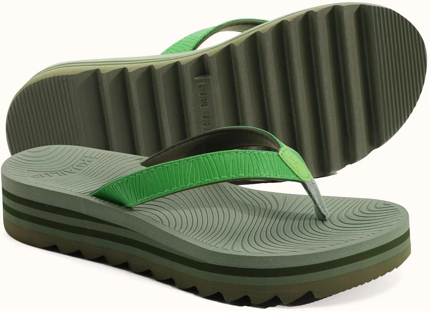KuaiLu Women’s Flip Flops Ladies Yoga Mat Platform Thong Sandals Dressy Womans Lightweight Summer Slip On Beach Flip Flop Sandles, Soft Cushion Footbed, Arch Support