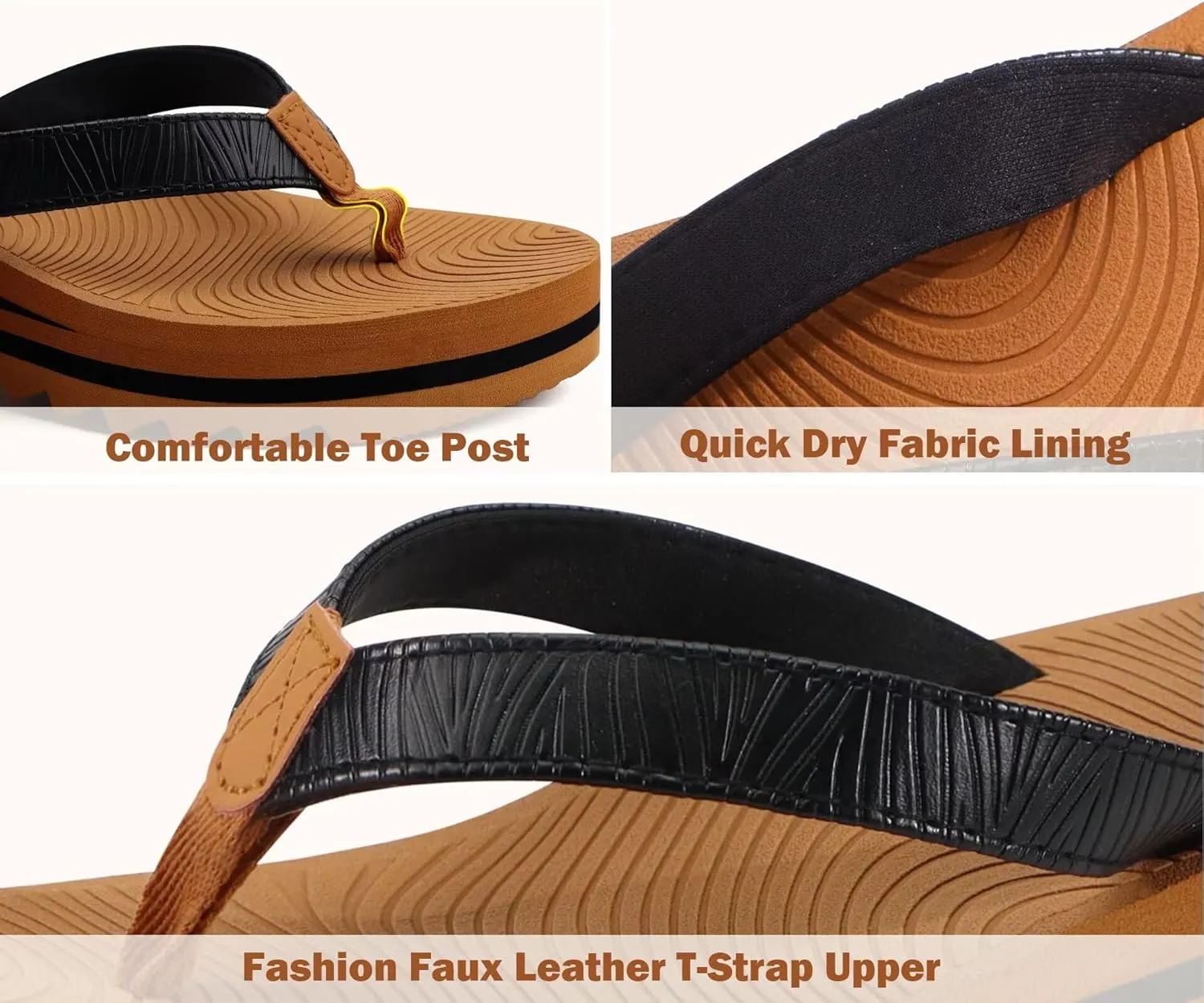 KuaiLu Women’s Flip Flops Ladies Yoga Mat Platform Thong Sandals Dressy Womans Lightweight Summer Slip On Beach Flip Flop Sandles, Soft Cushion Footbed, Arch Support