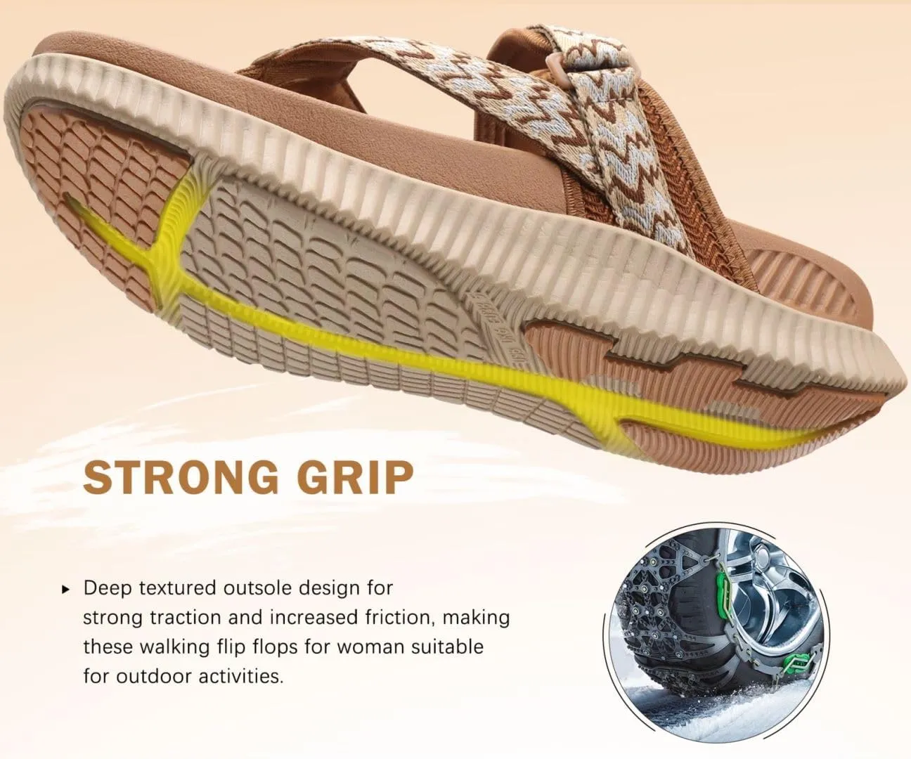 KuaiLu Womens Flip Flops With Arch Support Adjustable Thick Athletic Cushion Recovery Walking Sandals For Woman Ladies Fashion Comfortable Flip-Flop Slides, Water Resistant & Lightweight